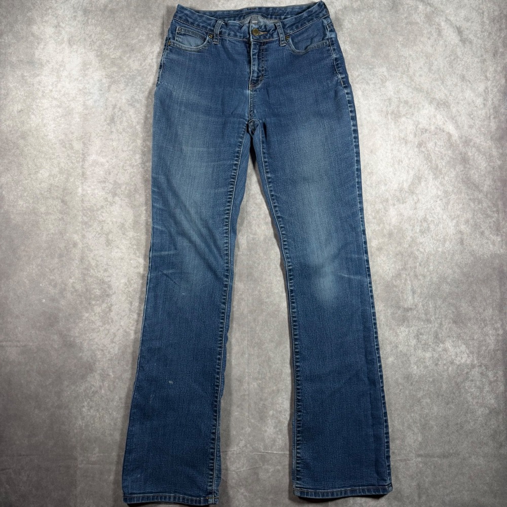 Jennifer Lopez Womens M Wash Bootcut Denim Jeans Stretch Y2K Nostalgia 27x32